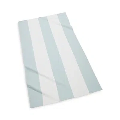 Kassatex Block Stripe Fouta Beach Towel In Seaglass