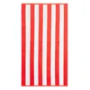 Kassatex Cabana Stripe Beach Towel In Coral Red