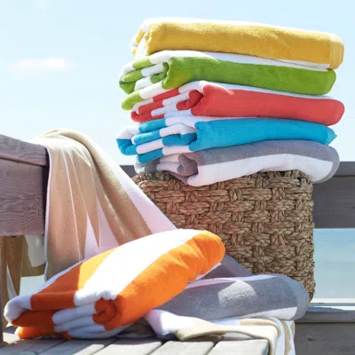 Kassatex Cabana Stripe Beach Towels In Multi