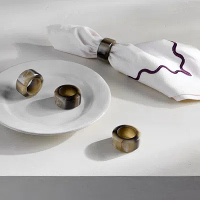 Kassatex Cambridge Napkin Ring, Set Of 4