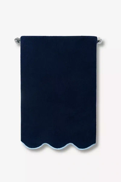 Kassatex Chairish Scallop Edge Bath Towel Collection In Blue