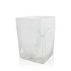 Kassatex Ducale Waste Basket In White/black