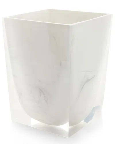 Kassatex Ducale Wastebasket In White