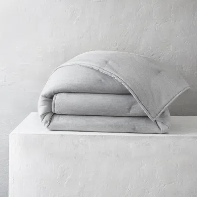 Kassatex Flannel Bamboo Tufted Quilt In Gray