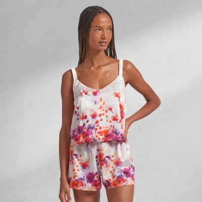 Kassatex Floral Ombre Short In White