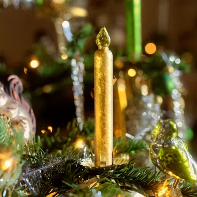 Kassatex Glass Candlestick Ornament Clips, Set Of 6 In Gold