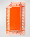 Kassatex Greek Key Reversible Beach Towel In Orange/white
