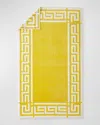 Kassatex Greek Key Reversible Beach Towel In Yellow/white