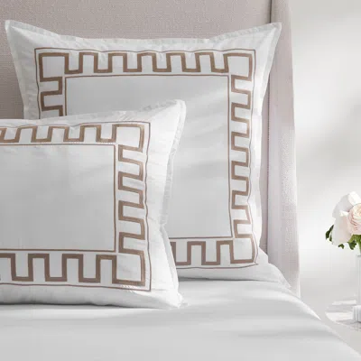 Kassatex Greek Key Sham Set Of 2 In White
