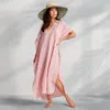 Kassatex Holbox Linen Caftan In Multi