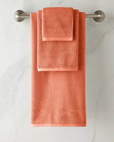 Kassatex Kyoto Face Cloth In Coral