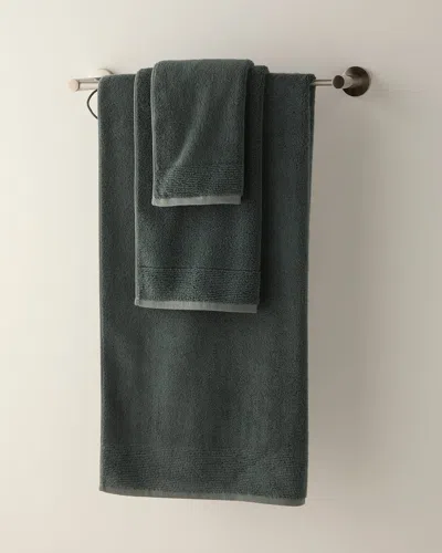 Kassatex Kyoto Face Cloth In Eucalyptus Green
