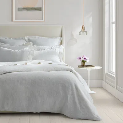 Kassatex Laguna Stripe Linen Duvet In White