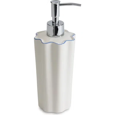 Kassatex Le Marais Porcelain Lotion Dispenser In White/cornflower Blue