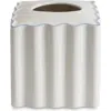 Kassatex Le Marais Porcelain Tissue Box Holder In White/ Cornflower Blue