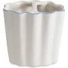 Kassatex Le Marais Porcelain Toothbrush Holder In White/ Cornflower Blue