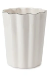 Kassatex Le Marais Waste Basket In White/ Black