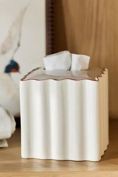 Kassatex Le Marais Tissue Box In White
