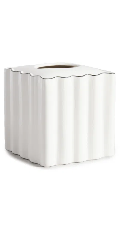 Kassatex Le Marais Tissue Holder In White