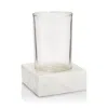 Kassatex Marmol Tumbler & Holder In White Marble
