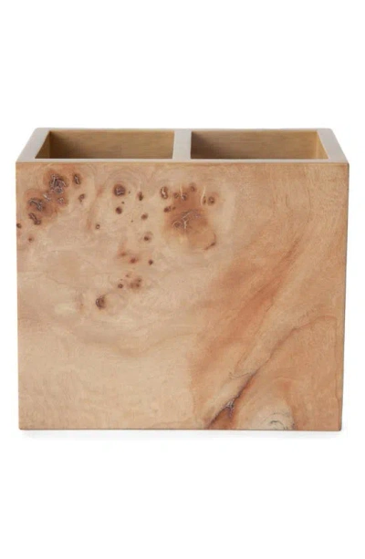 Kassatex Mesa Burl Wood Toothbrush Holder In Neutral