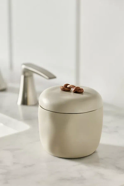 Kassatex Montecito Textured Cotton Jar In White