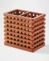 Kassatex Osaka Acacia Wood Toothbrush Holder In Medium Brown
