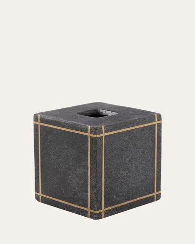 Kassatex Palais Tissue Holder In Midnight Black