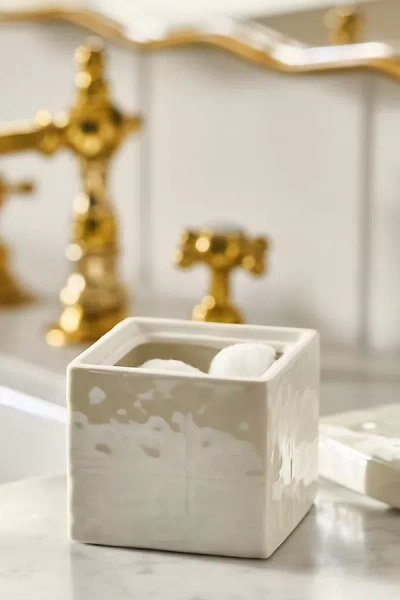 Kassatex Perla Pearl Cotton Jar In Neutral
