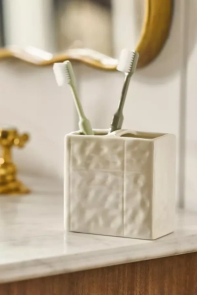 Kassatex Perla Pearl Toothbrush Holder In Neutral