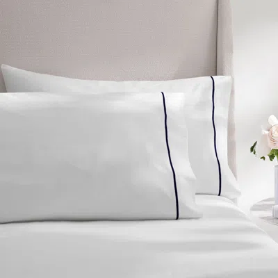 Kassatex Ricamo Embroidered Sateen Pillowcase Set Of 2 In White