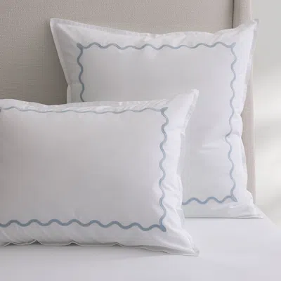 Kassatex Ripple Sham Set Of 2 In Blue