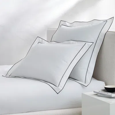 Kassatex Salerno Embroidered Percale Shams In White