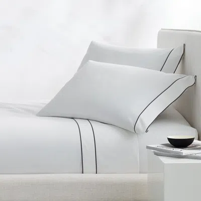 Kassatex Salerno Embroidered Percale Sheet Set In White