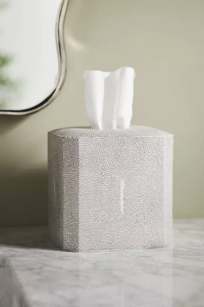 Kassatex Shagreen Tissue Holder In Grey
