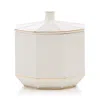 Kassatex St. Honore Cotton Jar In White / Gold