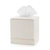 Kassatex St. Honore Tissue Box In White / Gold