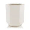 Kassatex St. Honore Waste Bin In White / Gold