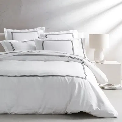 Kassatex Strada Embroidered Percale Duvet In White