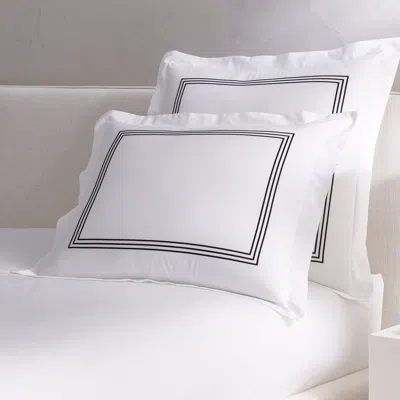 Kassatex Strada Embroidered Percale Shams In White