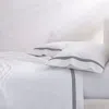 Kassatex Strada Embroidered Percale Sheet Set In White