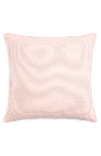 Kassatex Stripe Cotton Seersucker Accent Pillow In Pink