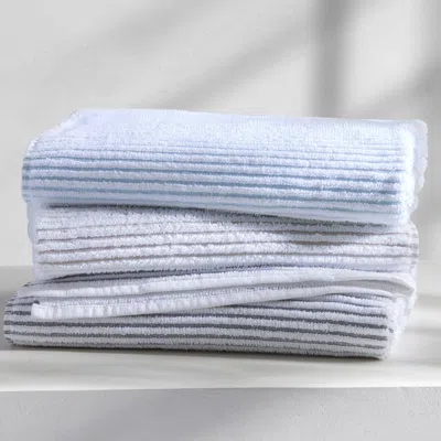 Kassatex Sullivan Ribbed Towels In Blue