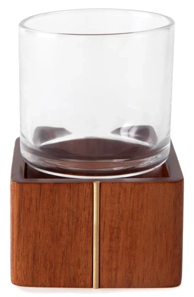 Kassatex Sutton Glass & Acacia Wood Tumbler