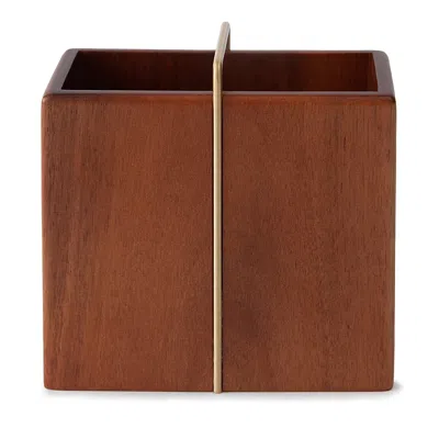 Kassatex Sutton Toothbrush Holder In Acacia Wood