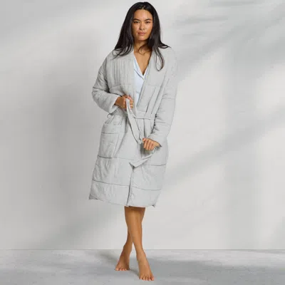 Kassatex The Quilted Flannel Housecoat In White