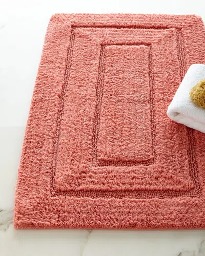 Kassatex Tufted Cotton Bath Rug, 20" X 32" In Salmon