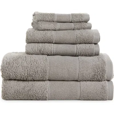 Kassatex Turkish Cotton 6-piece Towel Set In Silver