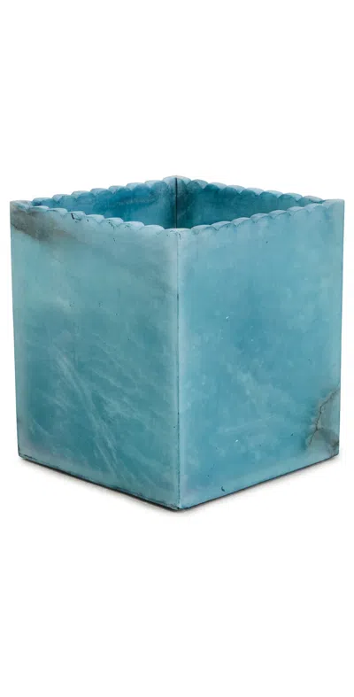 Kassatex Waste Basket Azure In Blue