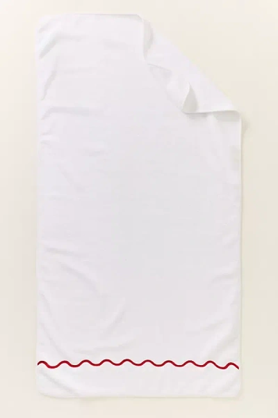 Kassatex X Erin Gates Ripple Embroidered Towel Collection In White